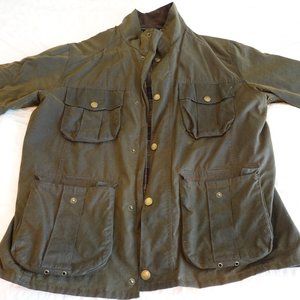 Barbour Waxed Cotton Jacket Olive Green large